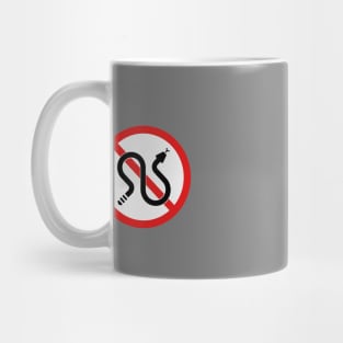 No Rattlesnake Warning sign Mug